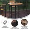 Flash Furniture 32in Square Faux Teak Bar Height Poly Slat Table XU-HW1045-3232-GG - alternate 9